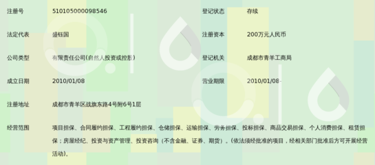 成都市钰龙非融资性担保